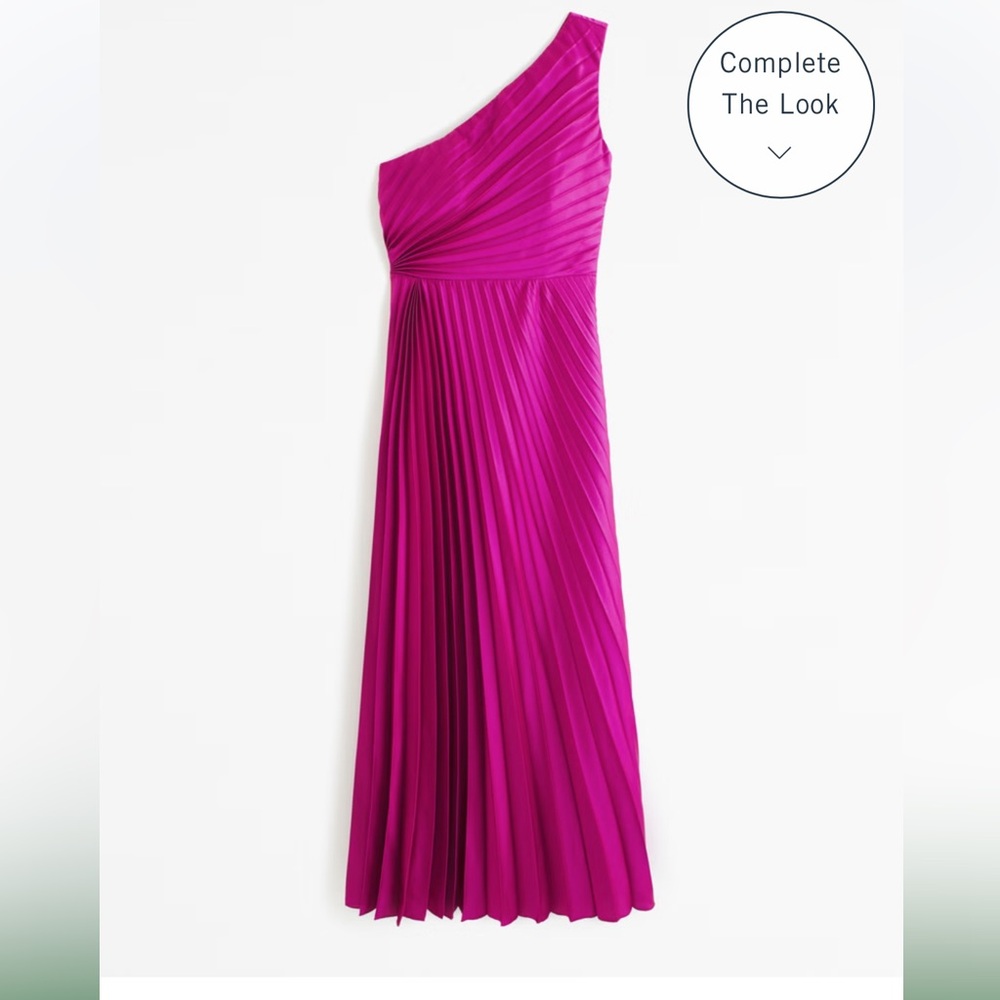 NWT The A&F Giselle Pleated One-Shoulder Maxi Dress